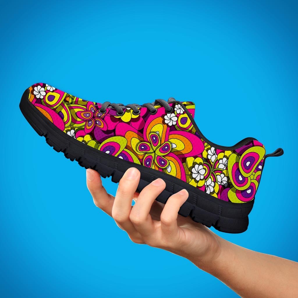 Floral Trippy Men's Sneakers-grizzshop