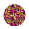 Floral Trippy Round Rug-grizzshop