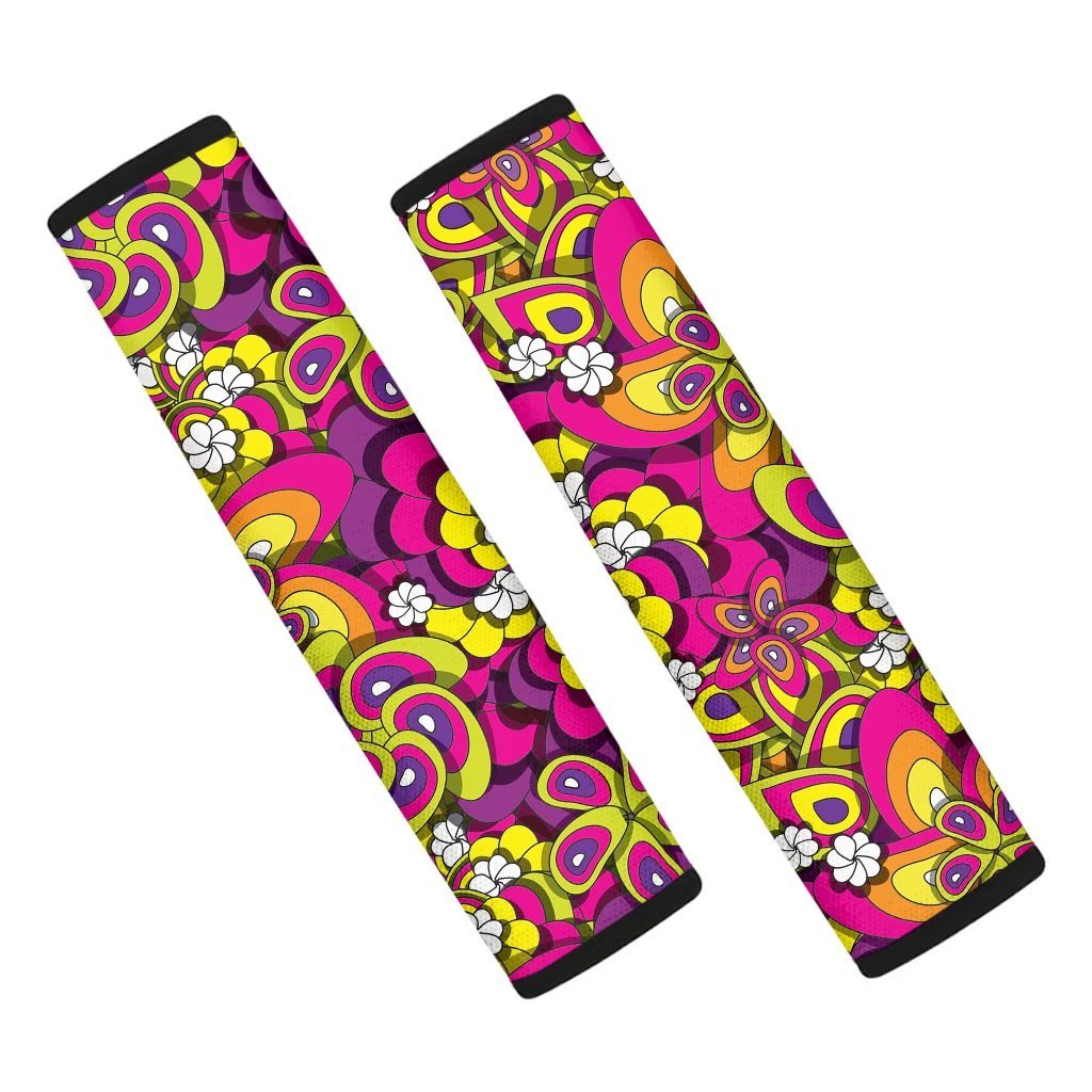 Floral Trippy Seat Belt Cover-grizzshop