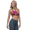 Floral Trippy Sports Bra-grizzshop