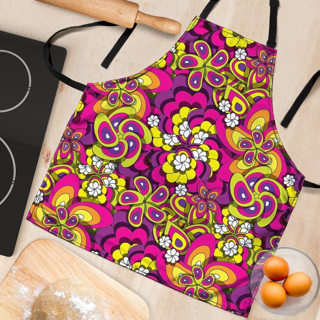 Floral Trippy Women's Apron-grizzshop