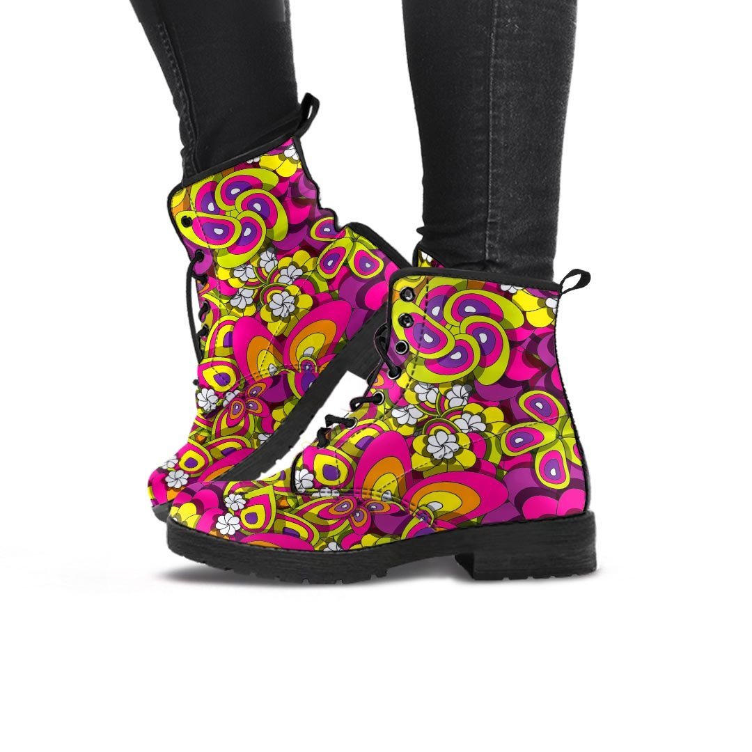 Floral Trippy Women's Boots-grizzshop