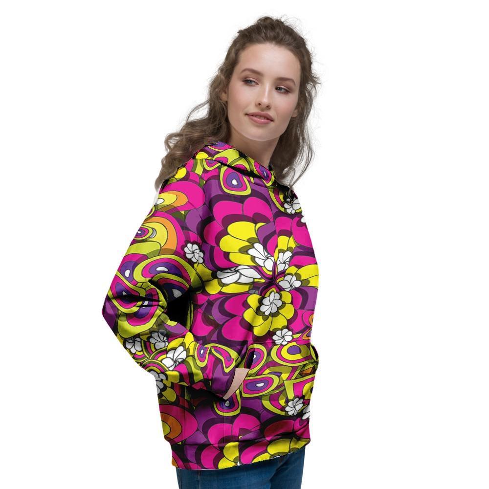 Floral Trippy Women's Hoodie-grizzshop