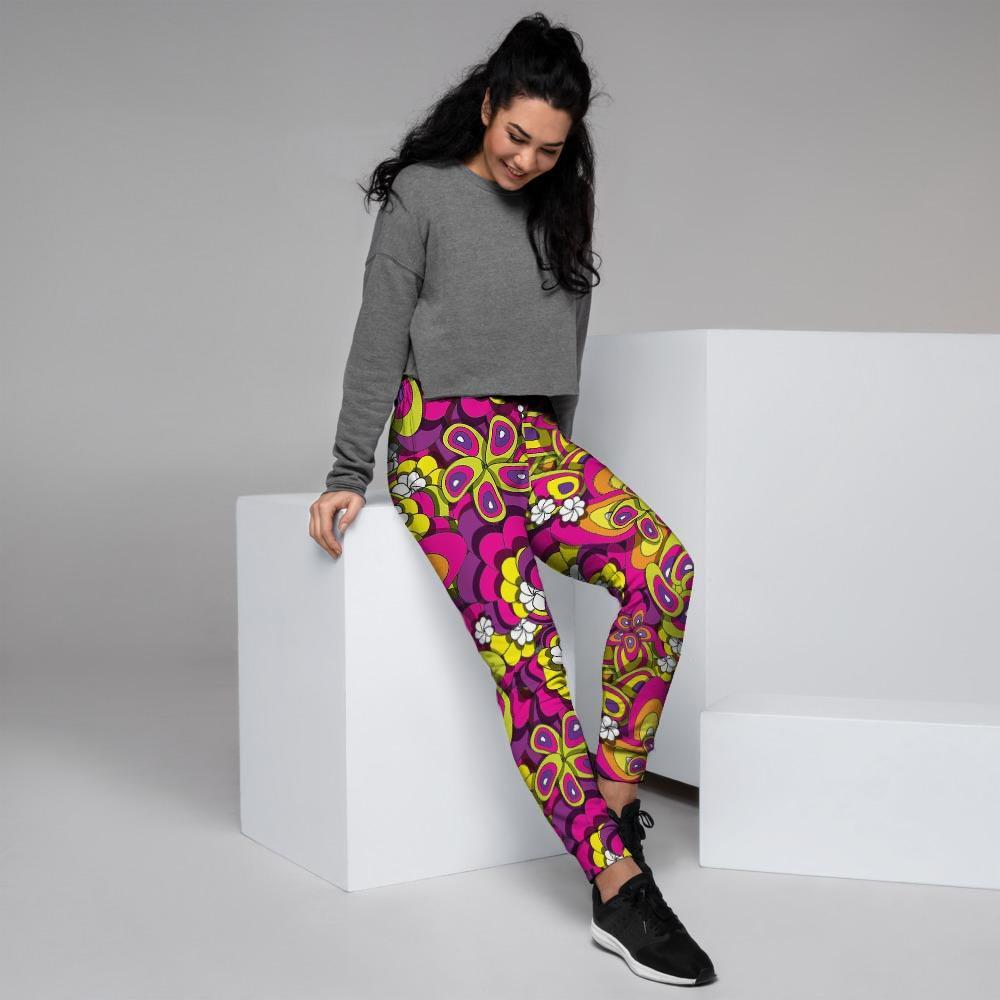 Floral Trippy Women's Joggers-grizzshop