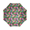 Floral Tropical Hawaiian Flower Hibiscus Palm Leaves Pattern Print Foldable Umbrella-grizzshop