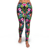 Floral Tropical Hawaiian Flower Hibiscus Palm Leaves Pattern Print Pattern Women Leggings-grizzshop