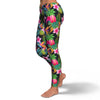 Floral Tropical Hawaiian Flower Hibiscus Palm Leaves Pattern Print Pattern Women Leggings-grizzshop