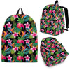 Floral Tropical Hawaiian Flower Hibiscus Palm Leaves Pattern Print Premium Backpack-grizzshop