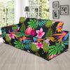 Floral Tropical Hawaiian Flower Hibiscus Palm Leaves Pattern Print Sofa Covers-grizzshop