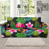 Floral Tropical Hawaiian Flower Hibiscus Palm Leaves Pattern Print Sofa Covers-grizzshop