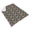 Floral Tropical Hawaiian Flower Hibiscus Palm Leaves Pattern Print Throw Blanket-grizzshop