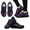 Floral Tropical Hawaiian Palm Leaves Pattern Print Black Sneaker Shoes For Men Women-grizzshop