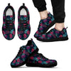 Floral Tropical Hawaiian Palm Leaves Pattern Print Black Sneaker Shoes For Men Women-grizzshop