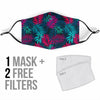 Floral Tropical Hawaiian Palm Leaves Pattern Print Face Mask-grizzshop