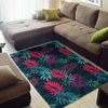 Floral Tropical Hawaiian Palm Leaves Pattern Print Floor Mat-grizzshop