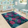 Floral Tropical Hawaiian Palm Leaves Pattern Print Floor Mat-grizzshop