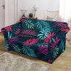 Floral Tropical Hawaiian Palm Leaves Pattern Print Loveseat Cover-grizzshop