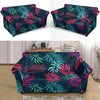 Floral Tropical Hawaiian Palm Leaves Pattern Print Loveseat Cover-grizzshop