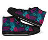 Floral Tropical Hawaiian Palm Leaves Pattern Print Men Women's High Top Shoes-grizzshop