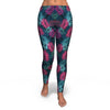 Floral Tropical Hawaiian Palm Leaves Pattern Print Pattern Women Leggings-grizzshop