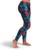 Floral Tropical Hawaiian Palm Leaves Pattern Print Pattern Women Leggings-grizzshop