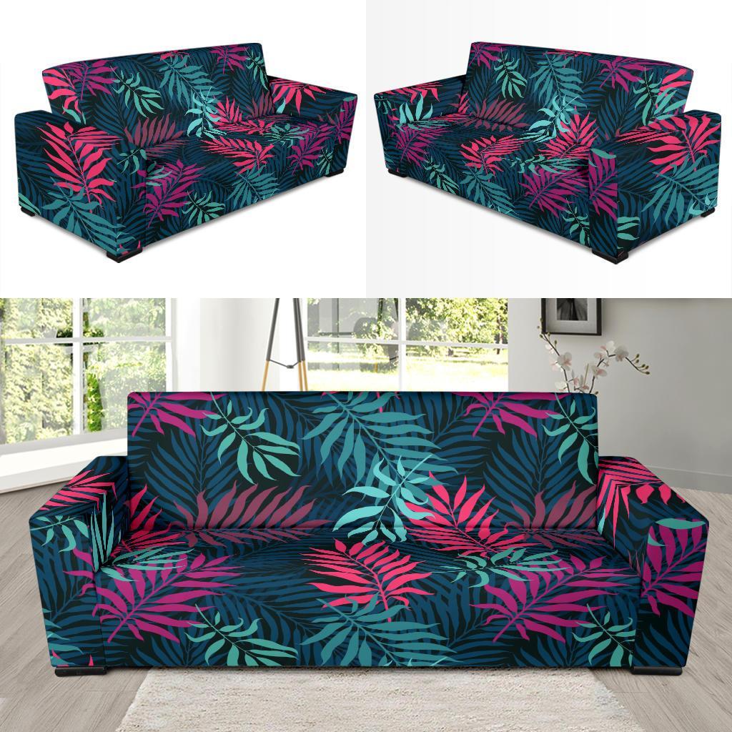 Floral Tropical Hawaiian Palm Leaves Pattern Print Sofa Covers-grizzshop