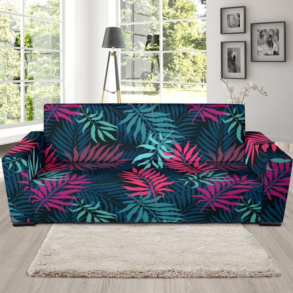 Floral Tropical Hawaiian Palm Leaves Pattern Print Sofa Covers-grizzshop