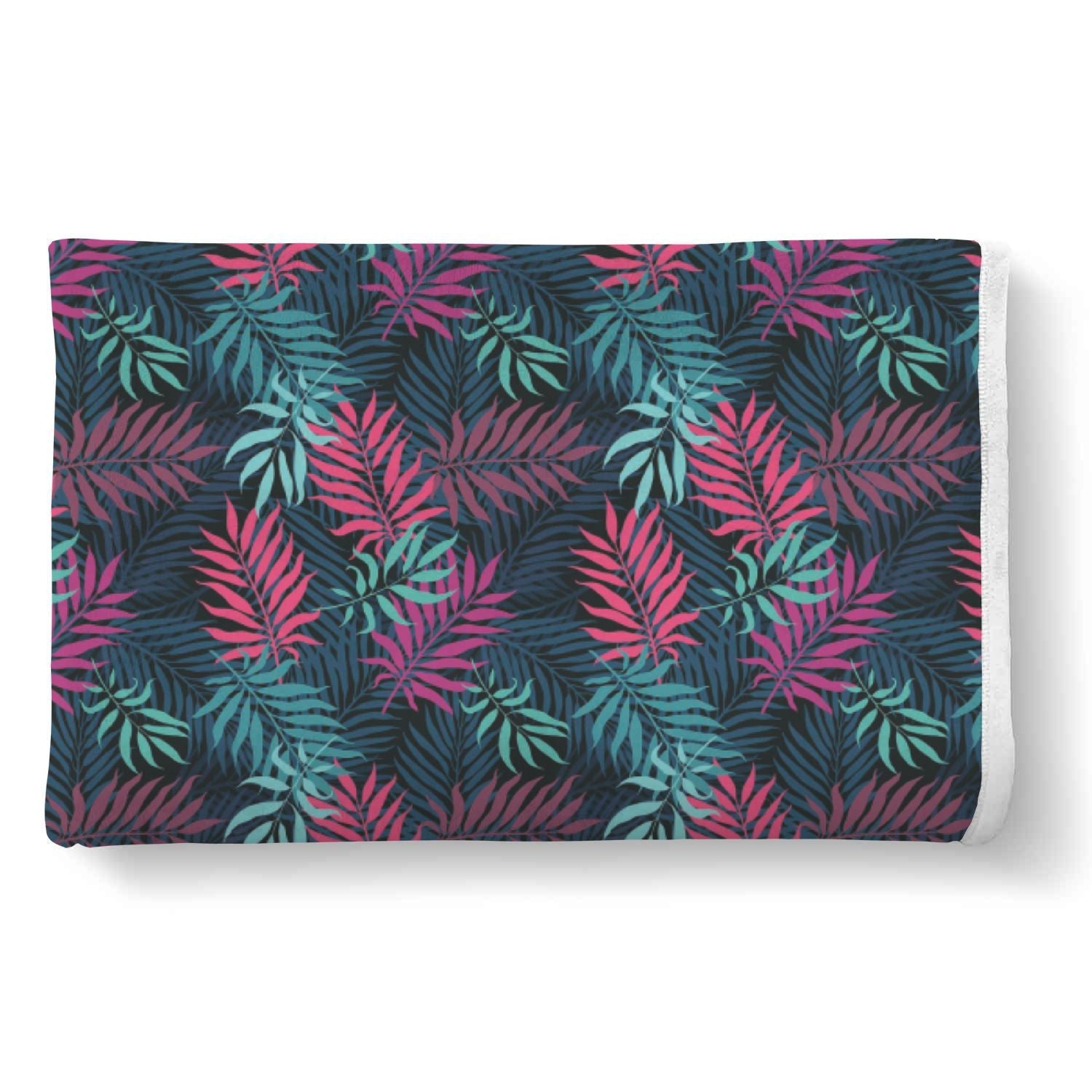 Floral Tropical Hawaiian Palm Leaves Pattern Print Throw Blanket-grizzshop