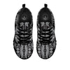 Floral Western Grey And White Print Pattern Black Sneaker-grizzshop