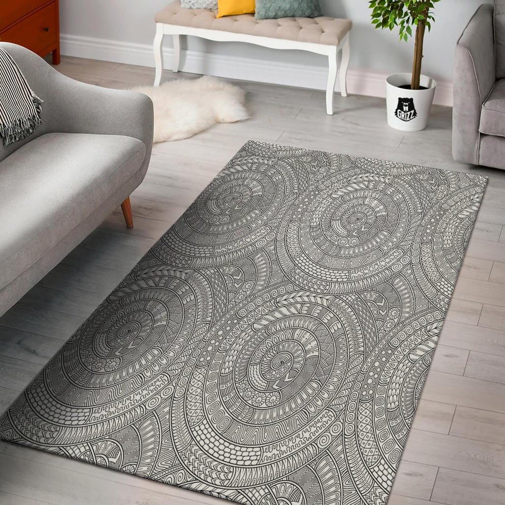Floral Zentangle Print Pattern Floor Mat-grizzshop