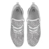 Floral Zentangle Print Pattern White Athletic Shoes-grizzshop