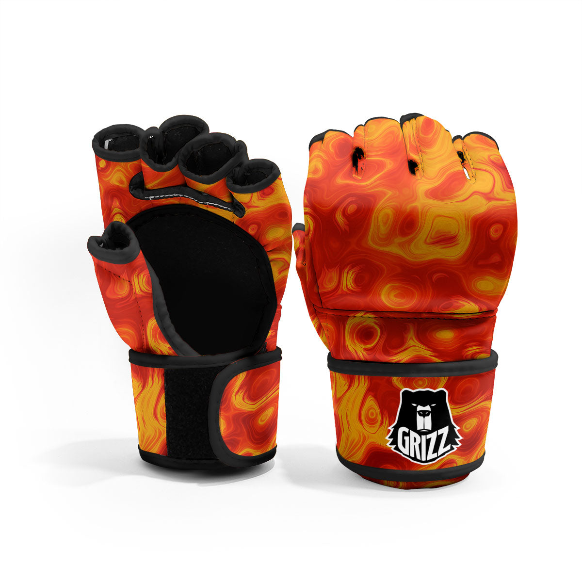 Flow Lava Print MMA Gloves-grizzshop