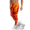 Flow Lava Print Men's Leggings-grizzshop