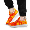 Flow Lava Print White Athletic Shoes-grizzshop