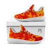 Flow Lava Print White Athletic Shoes-grizzshop