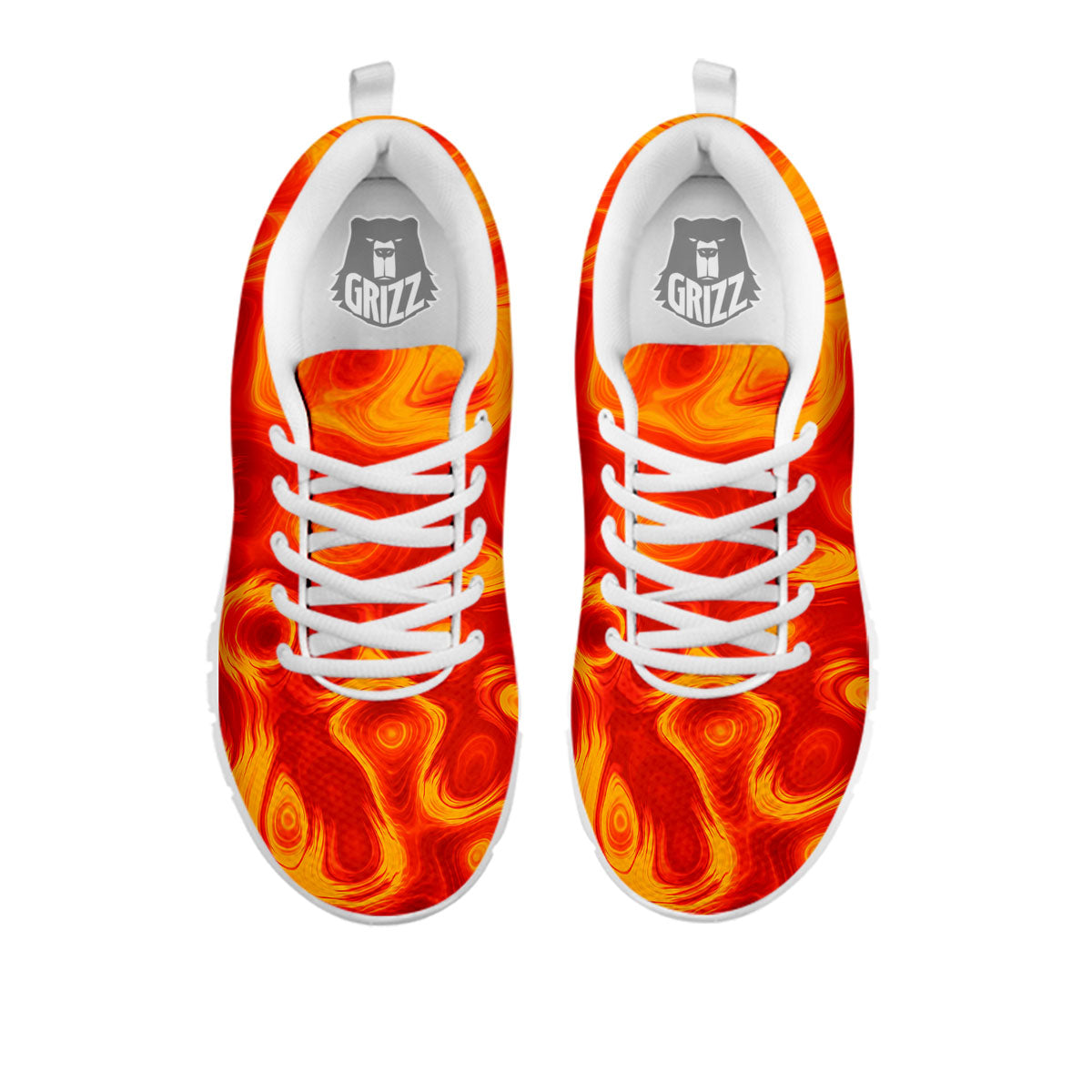 Flow Lava Print White Sneaker-grizzshop