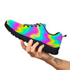 Flow Rainbow Print Pattern Black Sneaker-grizzshop