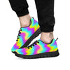 Flow Rainbow Print Pattern Black Sneaker-grizzshop