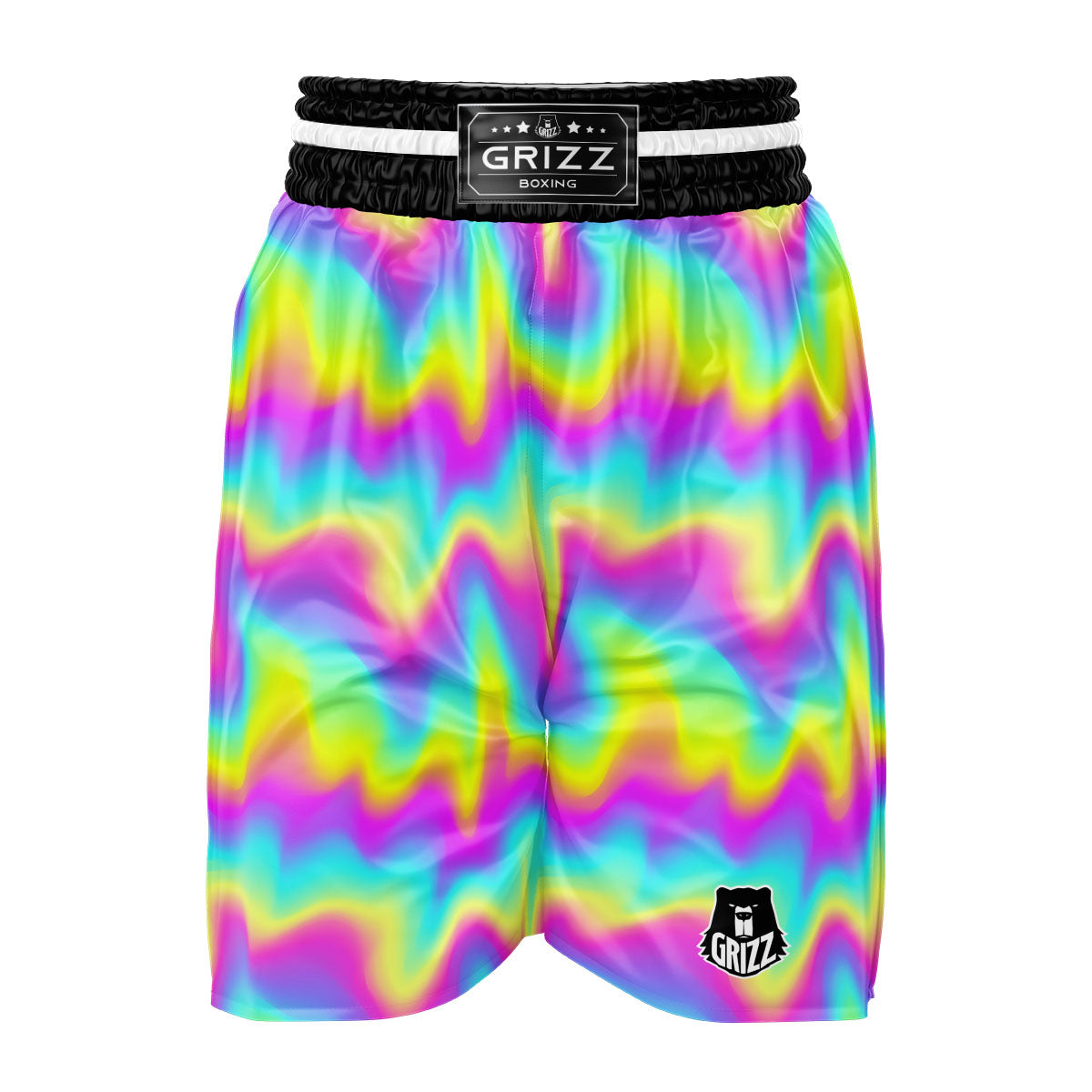 Flow Rainbow Print Pattern Boxing Shorts-grizzshop