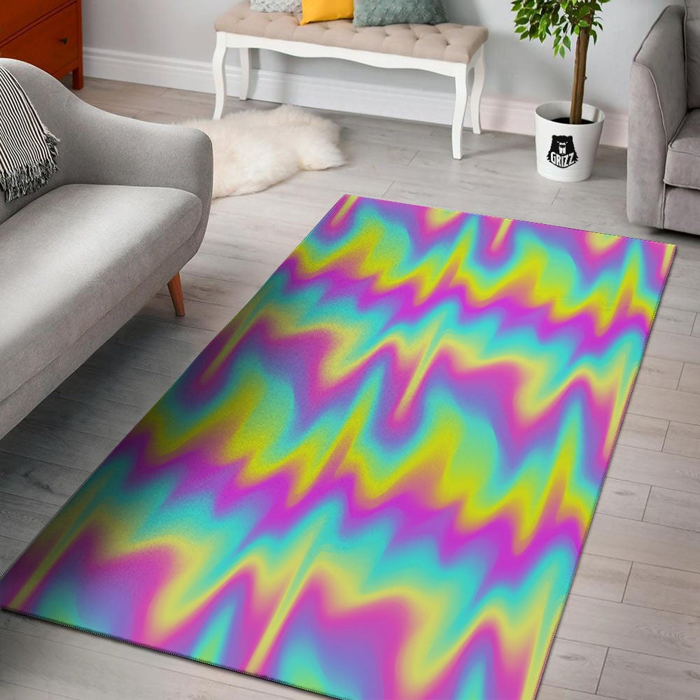 Flow Rainbow Print Pattern Floor Mat-grizzshop