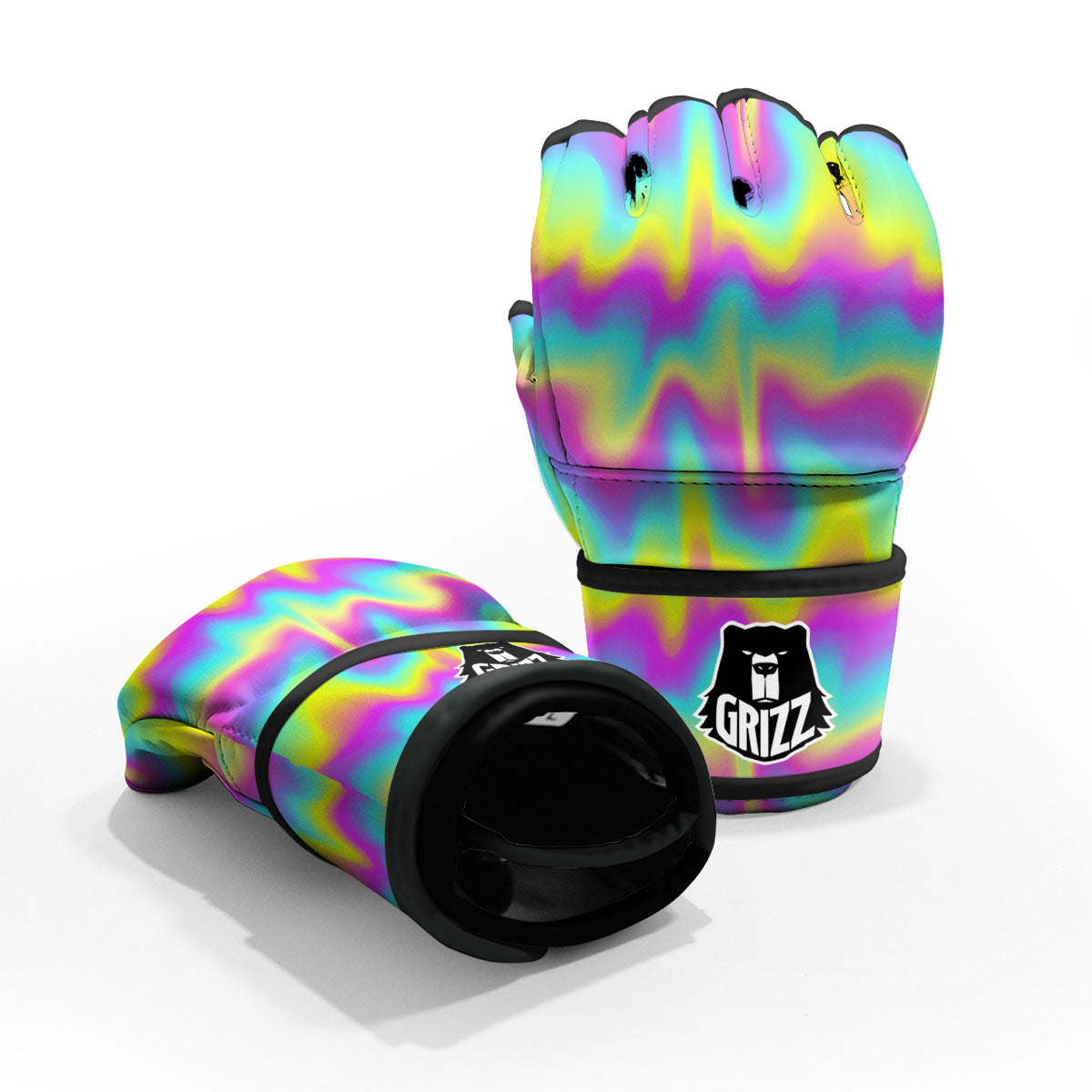 Flow Rainbow Print Pattern MMA Gloves-grizzshop