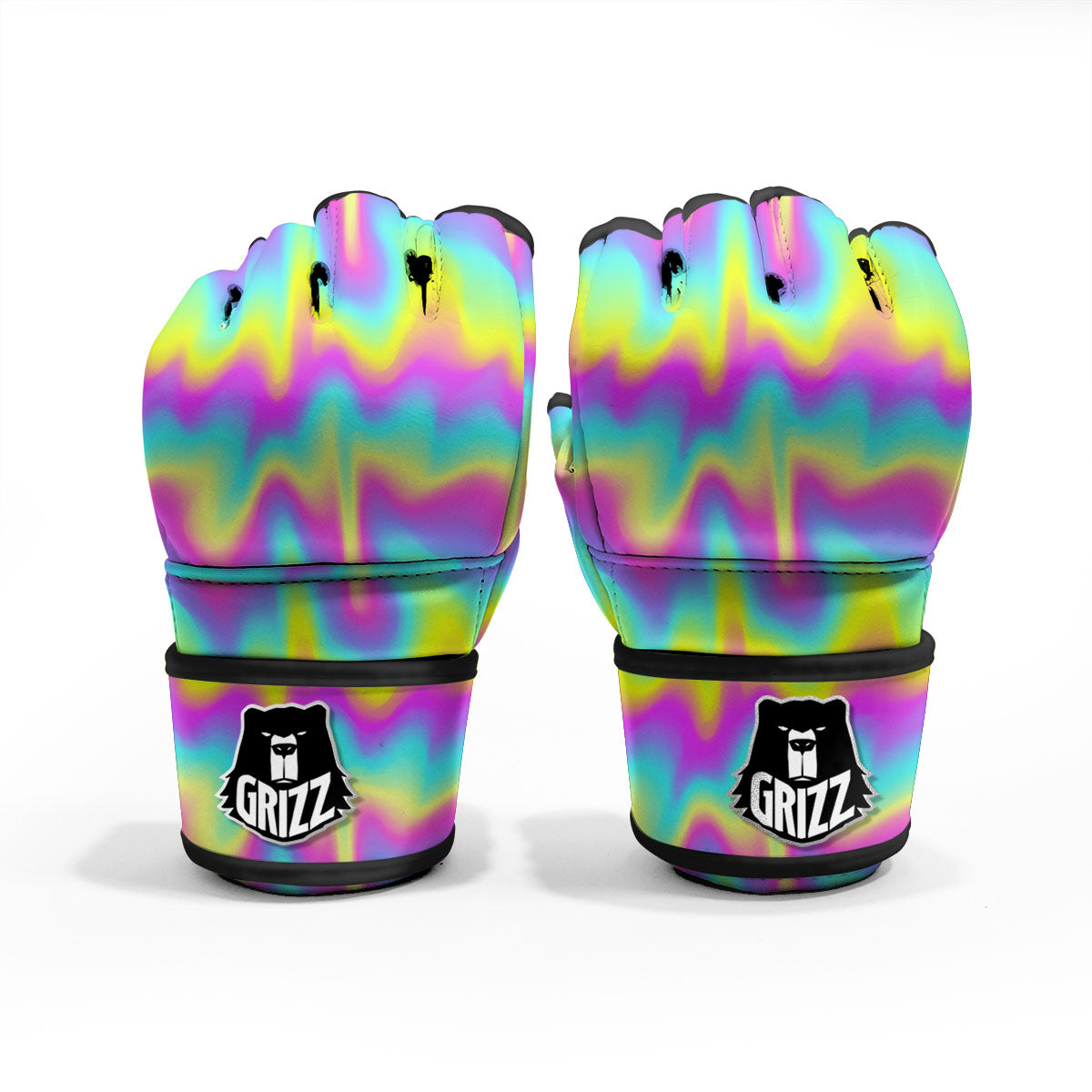 Flow Rainbow Print Pattern MMA Gloves-grizzshop