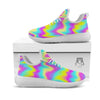 Flow Rainbow Print Pattern White Athletic Shoes-grizzshop