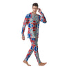 Flower Abstract Mark Red And Blue Print Men's Pajamas-grizzshop