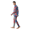 Flower Abstract Mark Red And Blue Print Men's Pajamas-grizzshop