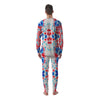 Flower Abstract Mark Red And Blue Print Men's Pajamas-grizzshop