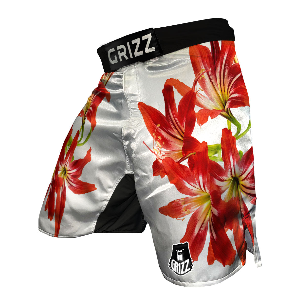 Flower Amaryllis Print MMA Shorts-grizzshop