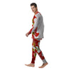 Flower Amaryllis Print Men's Pajamas-grizzshop