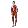 Flower Amaryllis Print Men's Pajamas-grizzshop