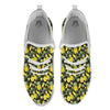 Flower And Lemon Print Pattern White Athletic Shoes-grizzshop